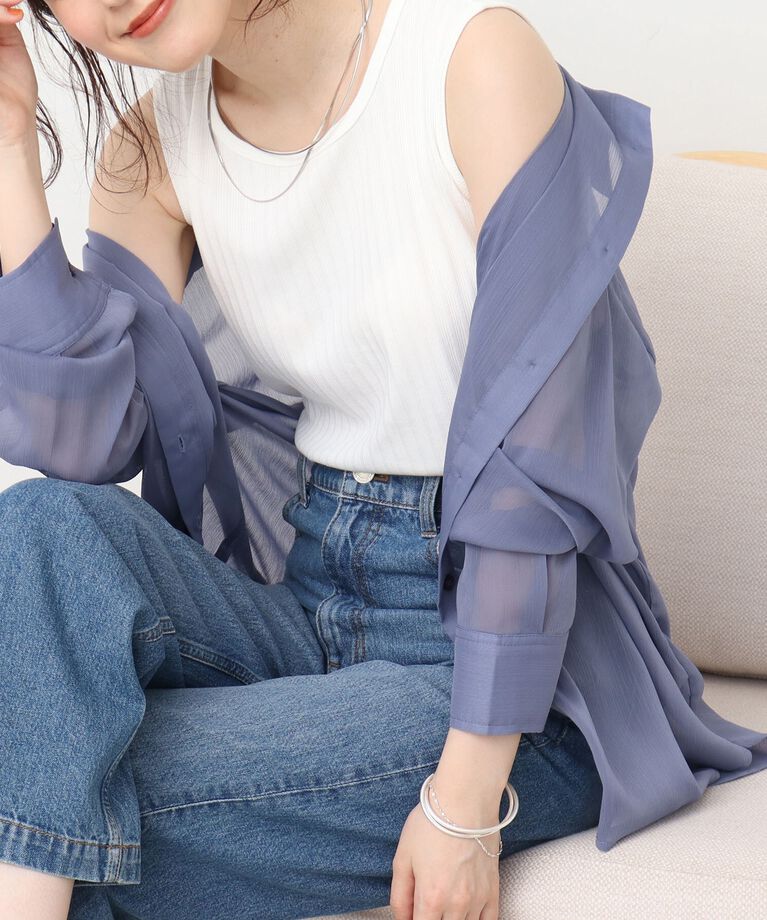 SHOO･LA･RUE「シンプルだから着回ししやすい タンクトップ」|キャミソール|ﾎﾜｲﾄ(002)