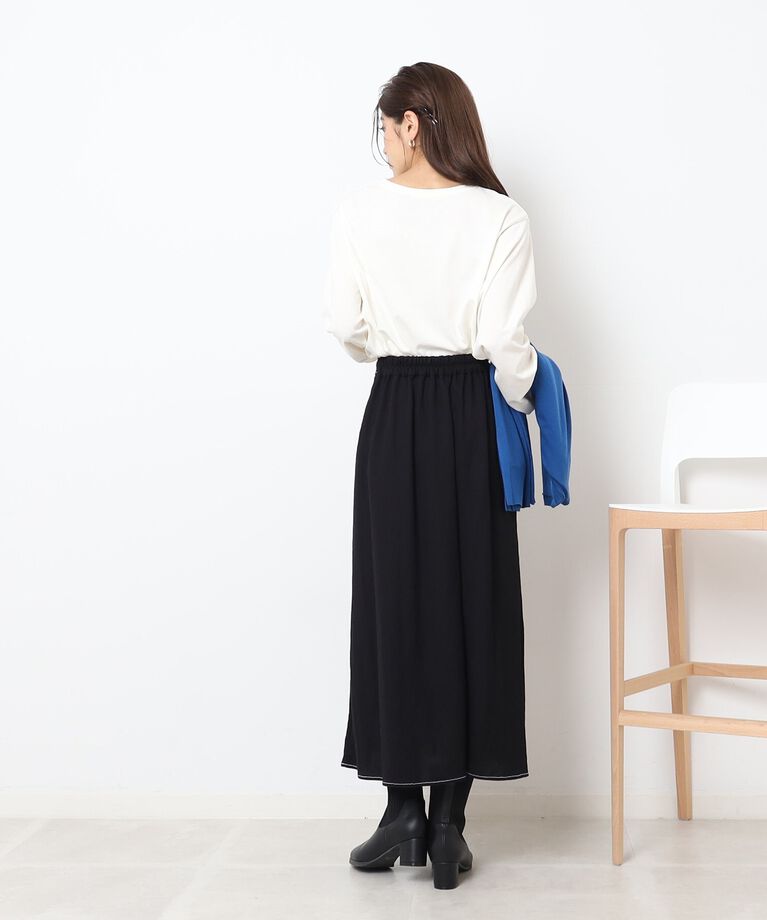 SHOO･LA･RUE「レイヤードコーデにも！ ラウンドヘム ベーシックロンT」|Tシャツ・カットソー|
