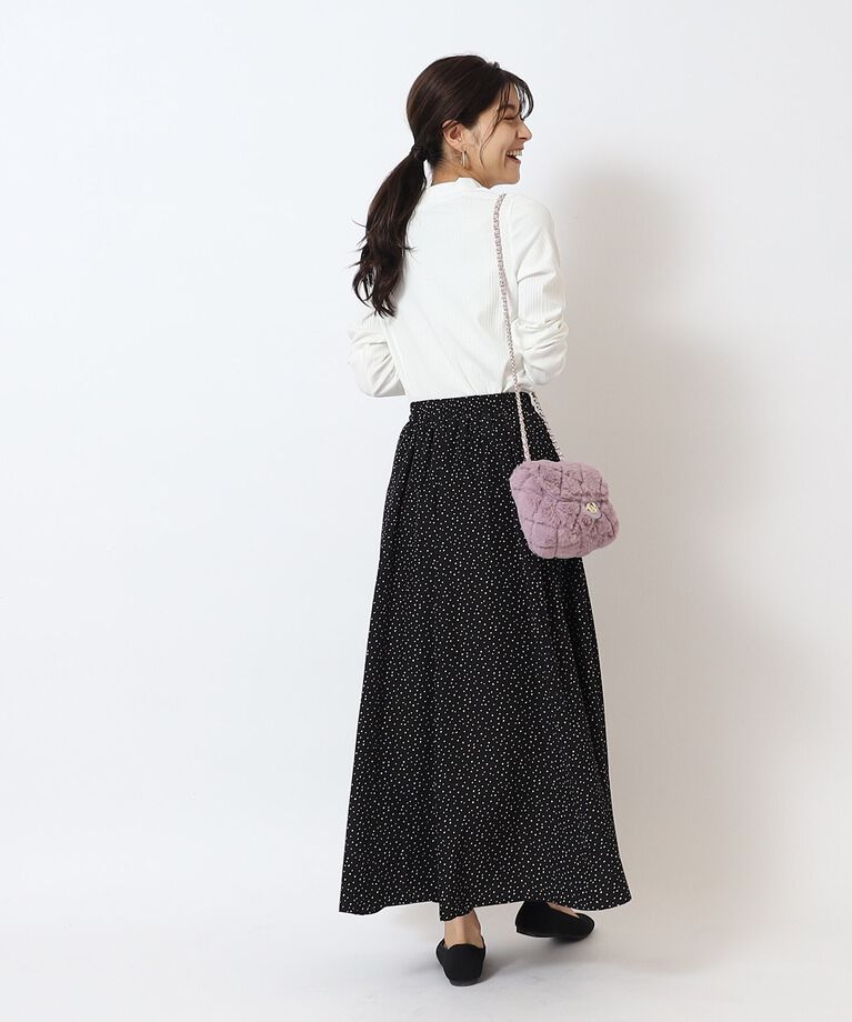 SHOO･LA･RUE「ランダムテレコ プチハイネック長袖インナー」|Tシャツ・カットソー|