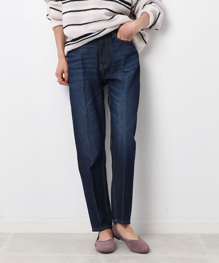 SHOO･LA･RUE「テーパード シルエットで細見え！デニムパンツ」|デニム|