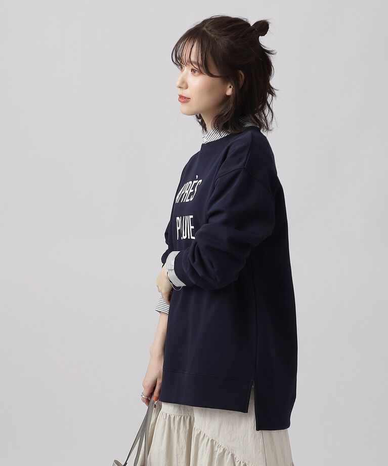 SHOO･LA･RUE「【体型カバー】季節の変わり目に ロゴ アソート 裏毛スウェット」|パーカー|