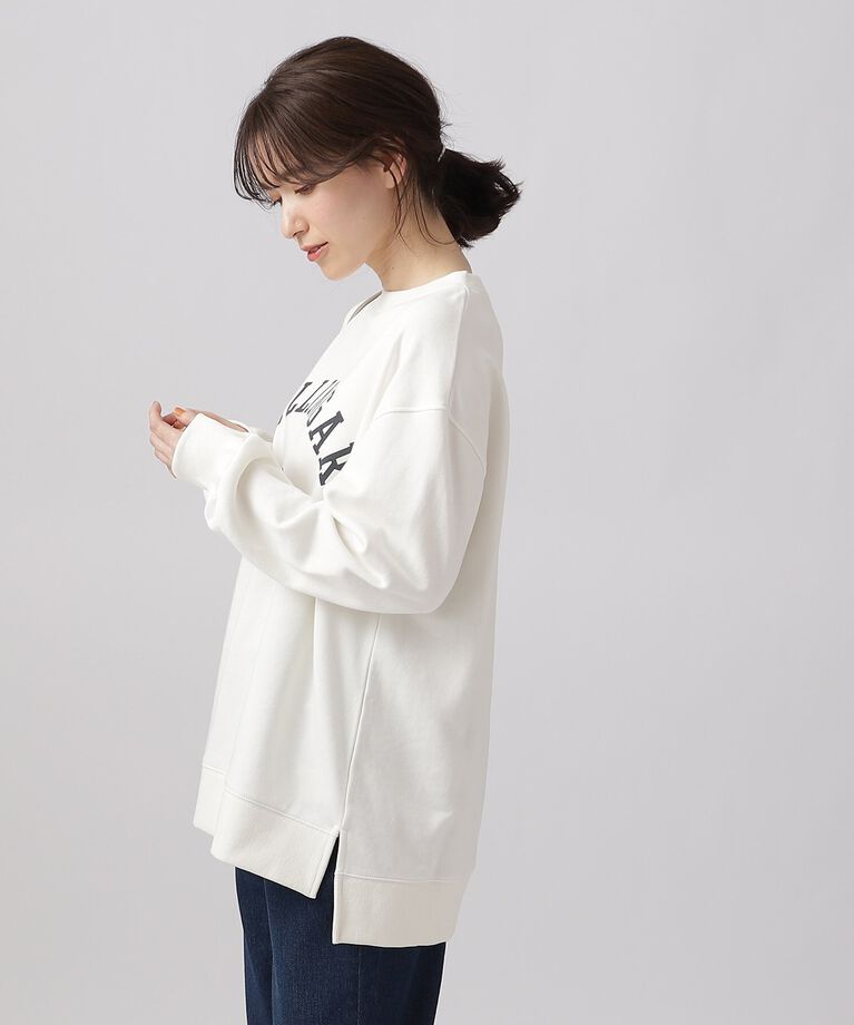 SHOO･LA･RUE「【体型カバー】季節の変わり目に ロゴ アソート 裏毛スウェット」|パーカー|