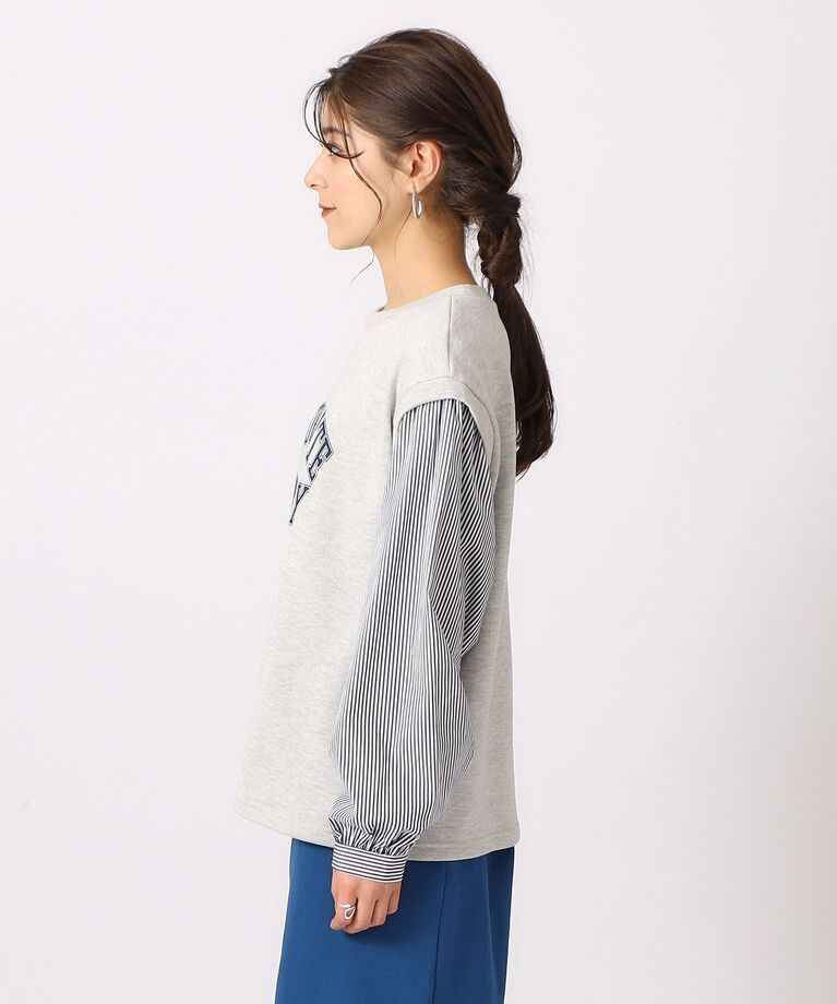 SHOO･LA･RUE「レイヤード風カレッジロゴトップス」|パーカー|