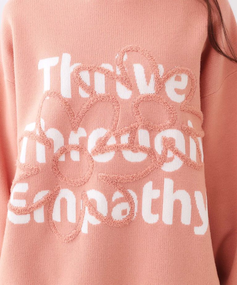 SHOO･LA･RUE「お花×ロゴ ゆるシルエットニット」|ニット・セーター|