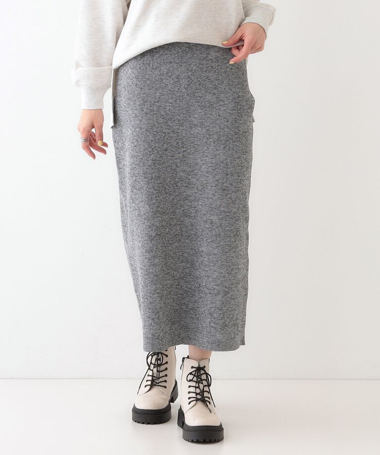 SHOO･LA･RUE「スポンディッシュMIXニットナロースカート」|スカート|
