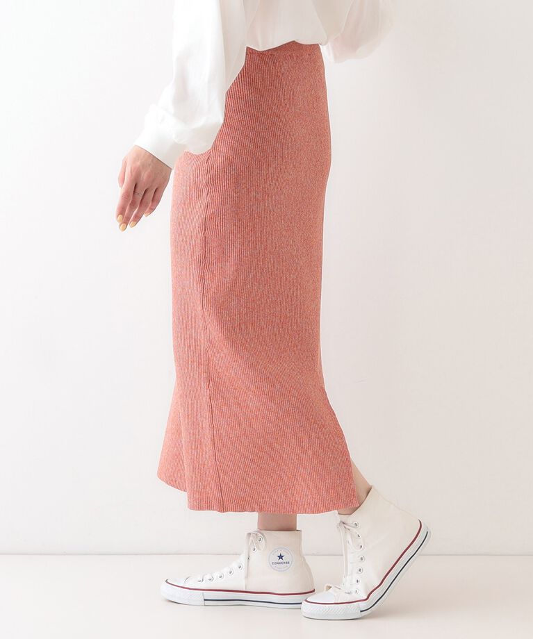 SHOO･LA･RUE「スポンディッシュMIXニットナロースカート」|スカート|
