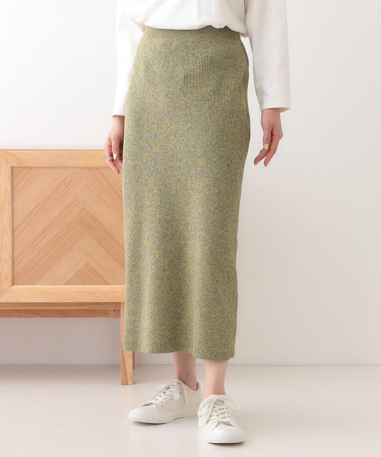 SHOO･LA･RUE「スポンディッシュMIXニットナロースカート」|スカート|
