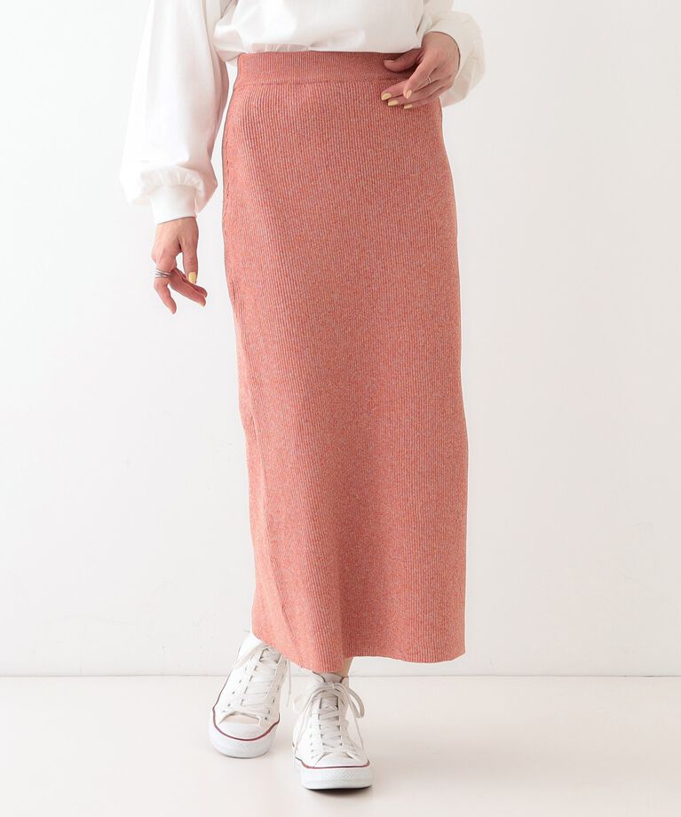 SHOO･LA･RUE「スポンディッシュMIXニットナロースカート」|スカート|