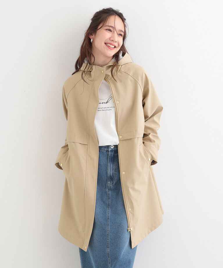 SHOO･LA･RUE「【S-LL/撥水/防花粉】軽やかに女性らしくボンディング フーデッドコート」|その他|