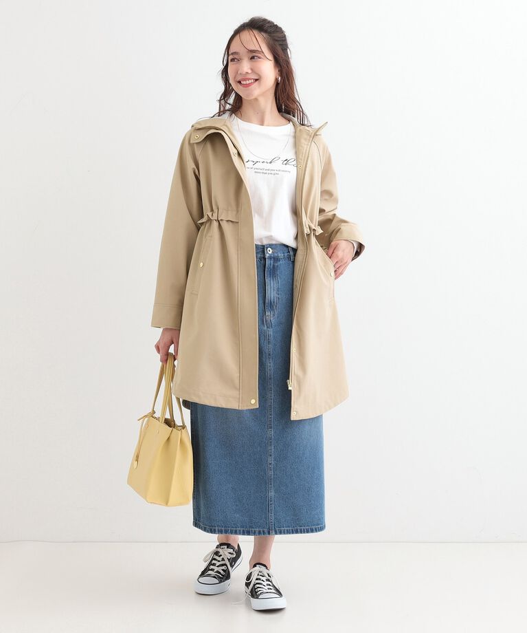 SHOO･LA･RUE「【S-LL/撥水/防花粉】軽やかに女性らしくボンディング フーデッドコート」|その他|