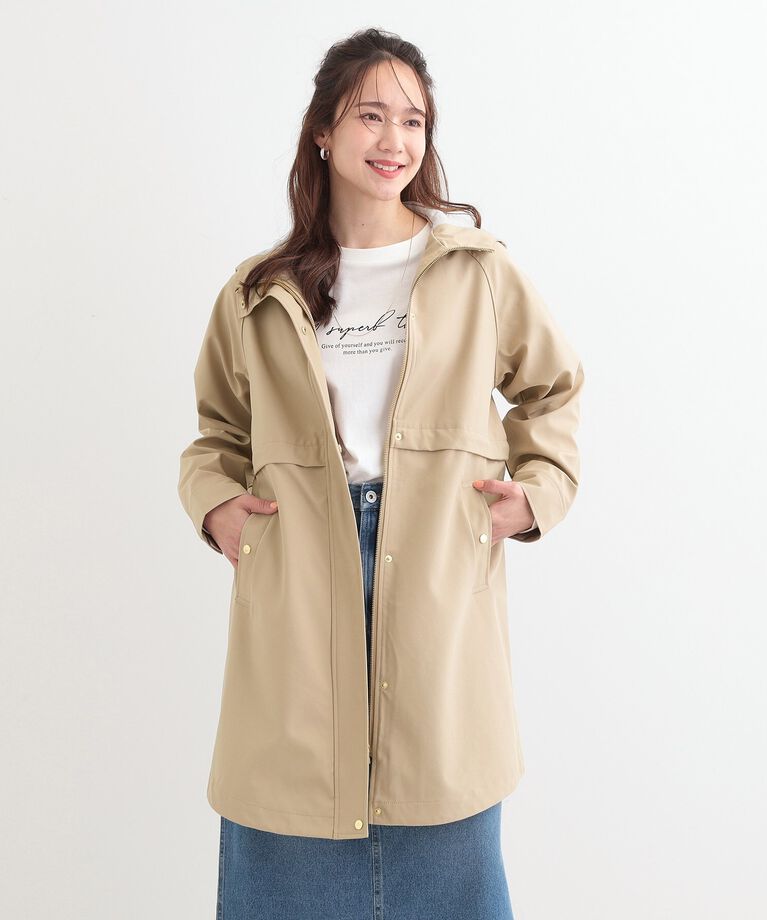SHOO･LA･RUE「【S-LL/撥水/防花粉】軽やかに女性らしくボンディング フーデッドコート」|その他|