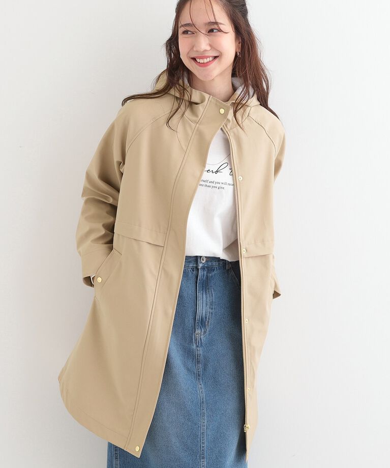 SHOO･LA･RUE「【S-LL/撥水/防花粉】軽やかに女性らしくボンディング フーデッドコート」|その他|ベージュ(052)