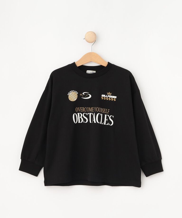 SHOO･LA･RUE「【100-150cm/洗える/兄弟リンク可】BOYSプリントアソートロンT」|Tシャツ・カットソー|ブラック(019)