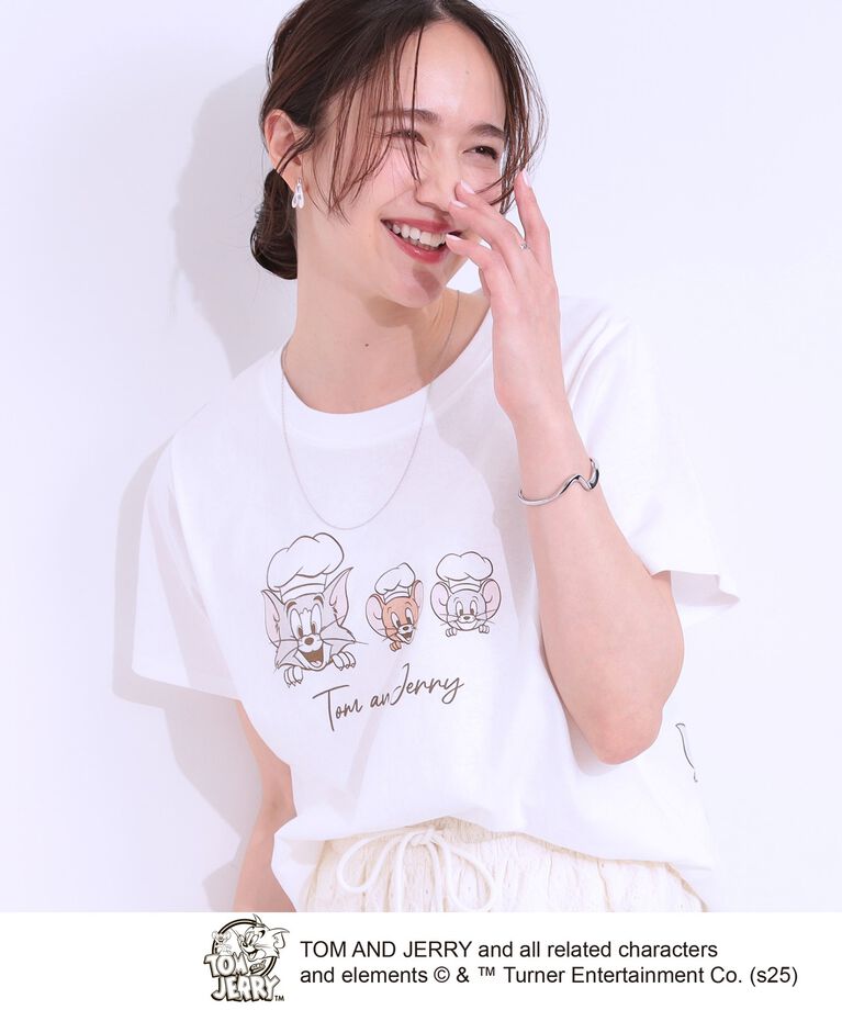 SHOO･LA･RUE「【TOM and JERRY 別注】ベーシックTシャツ」|Tシャツ・カットソー|ホワイト(101)
