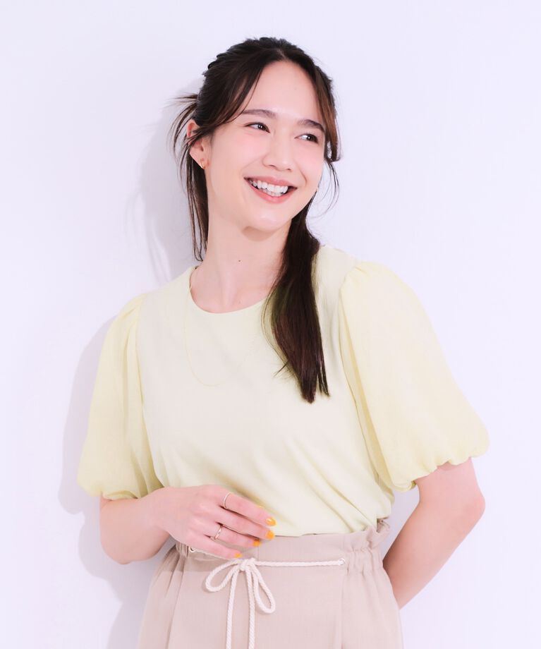 SHOO･LA･RUE「【シューアイス】袖シアーバルーントップス」|Tシャツ・カットソー|