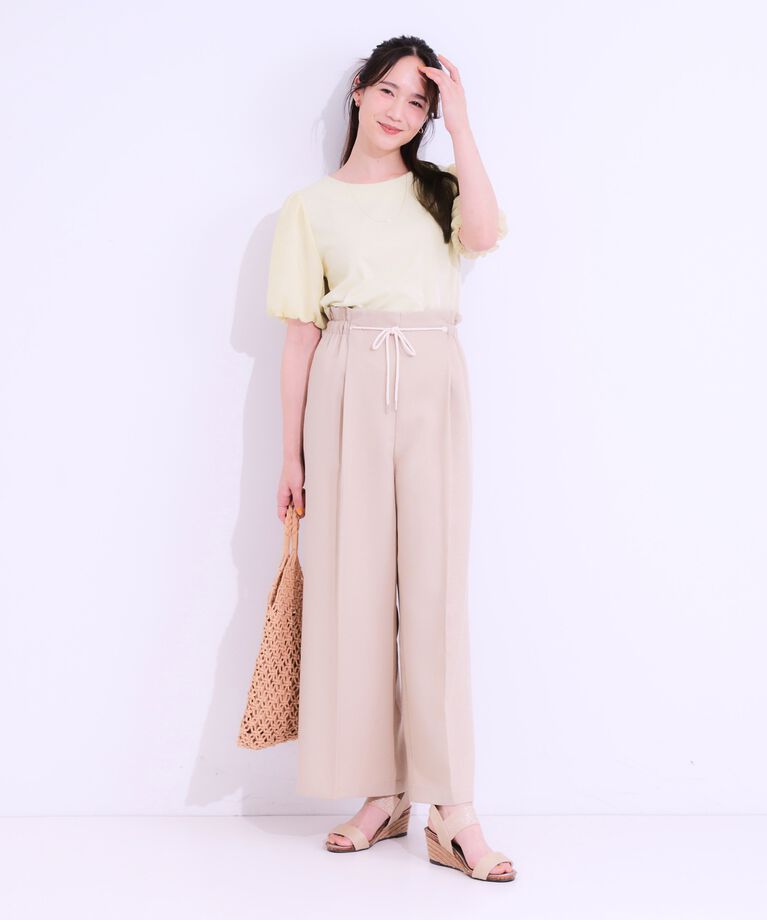 SHOO･LA･RUE「【シューアイス】袖シアーバルーントップス」|Tシャツ・カットソー|