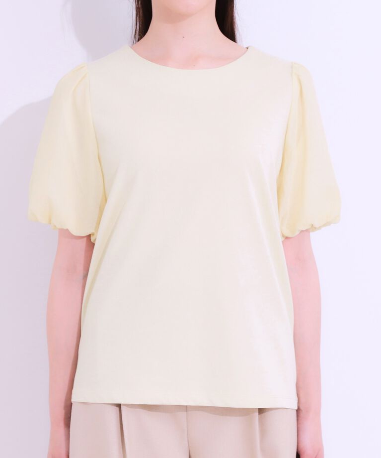 SHOO･LA･RUE「【シューアイス】袖シアーバルーントップス」|Tシャツ・カットソー|