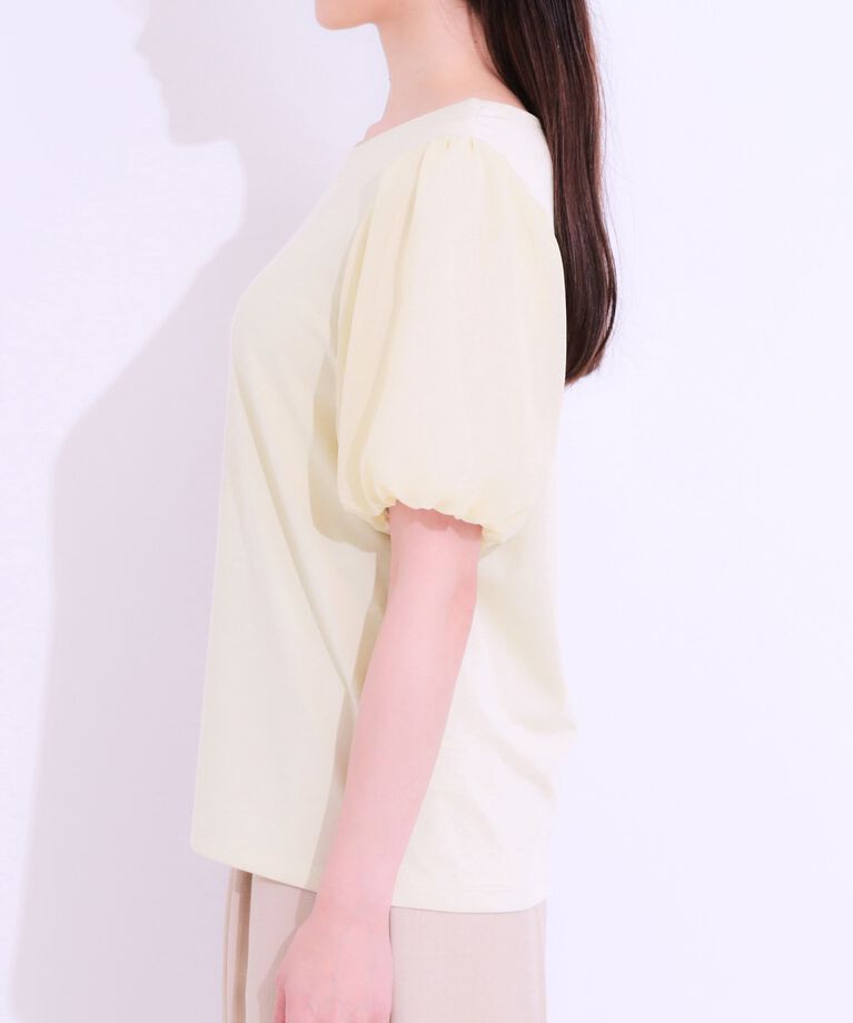 SHOO･LA･RUE「【シューアイス】袖シアーバルーントップス」|Tシャツ・カットソー|