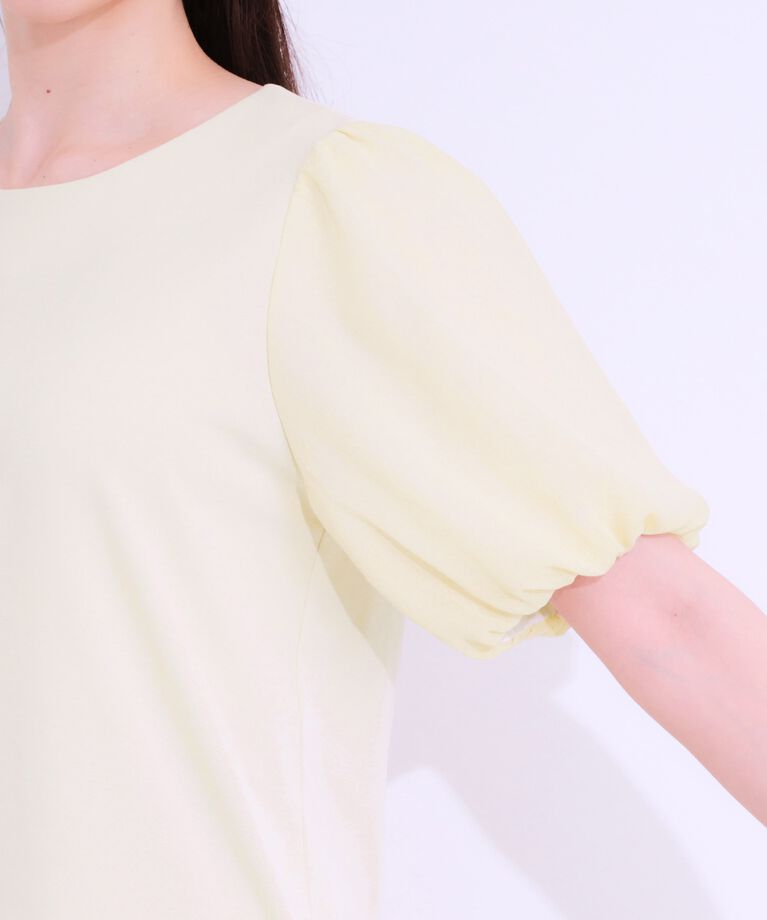 SHOO･LA･RUE「【シューアイス】袖シアーバルーントップス」|Tシャツ・カットソー|