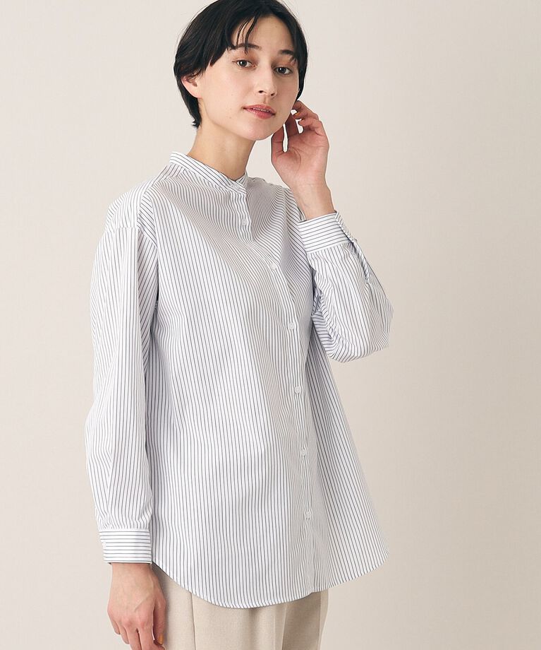 Dessin「【洗える】バンドカラーシャツ（XS～L）」|シャツ・ブラウス|