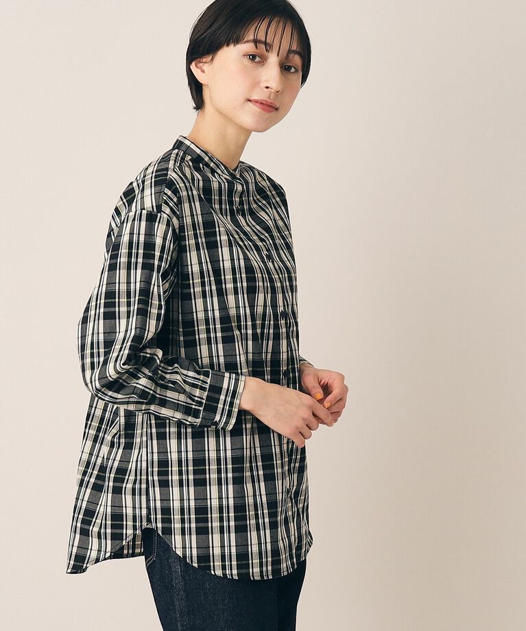 Dessin「【洗える】バンドカラーシャツ（XS～L）」|シャツ・ブラウス|