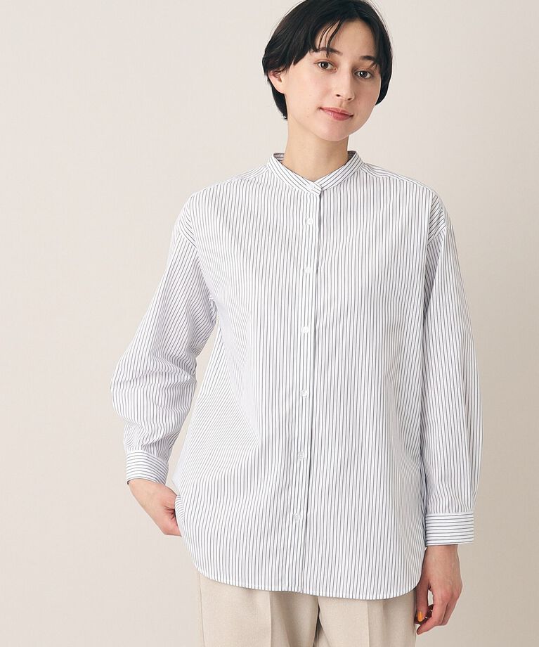 Dessin「【洗える】バンドカラーシャツ（XS～L）」|シャツ・ブラウス|