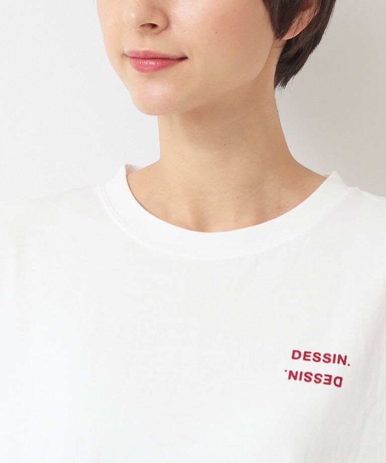 Dessin「フロッキープリントポイントロゴTシャツ（XS～L）」|Tシャツ・カットソー|