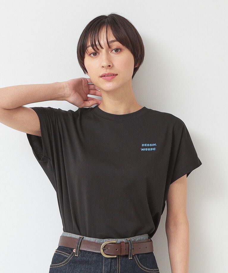 Dessin「フロッキープリントポイントロゴTシャツ（XS～L）」|Tシャツ・カットソー|