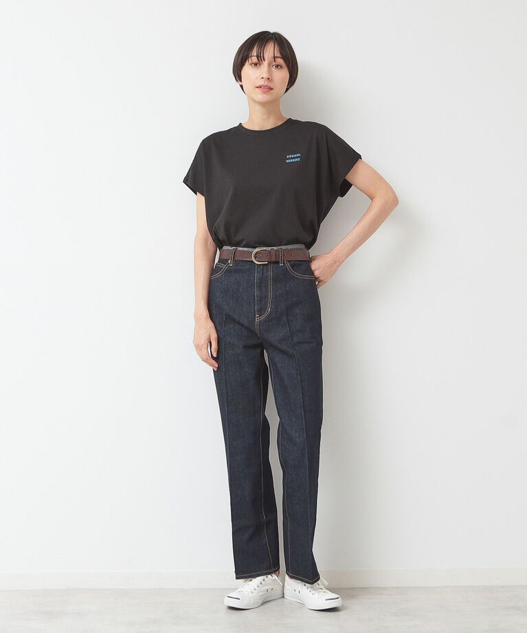 Dessin「フロッキープリントポイントロゴTシャツ（XS～L）」|Tシャツ・カットソー|