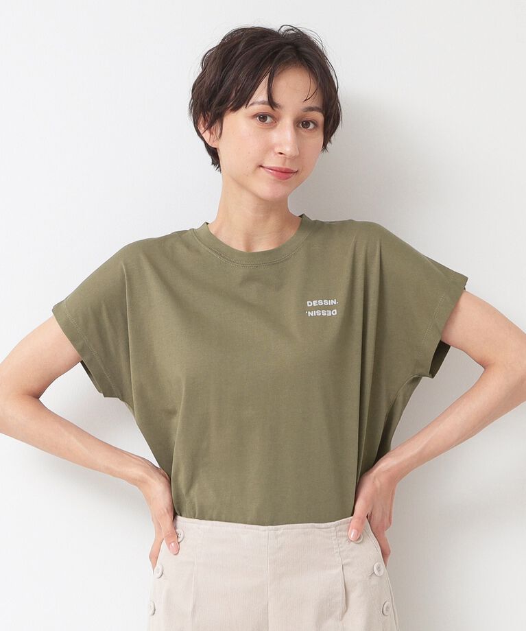 Dessin「フロッキープリントポイントロゴTシャツ（XS～L）」|Tシャツ・カットソー|