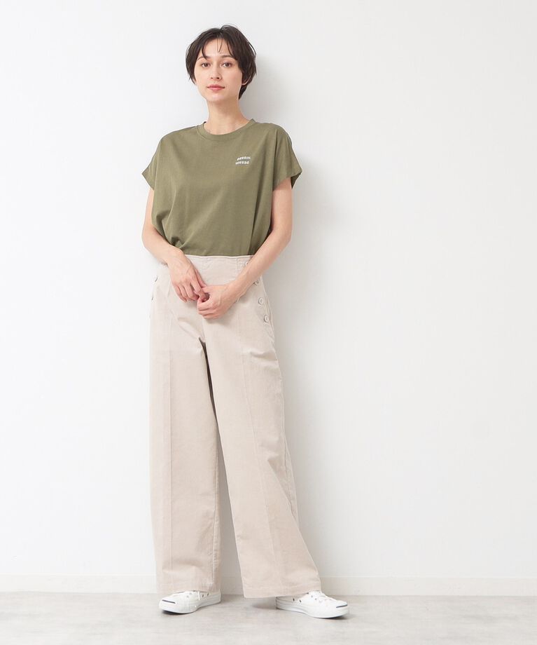 Dessin「フロッキープリントポイントロゴTシャツ（XS～L）」|Tシャツ・カットソー|