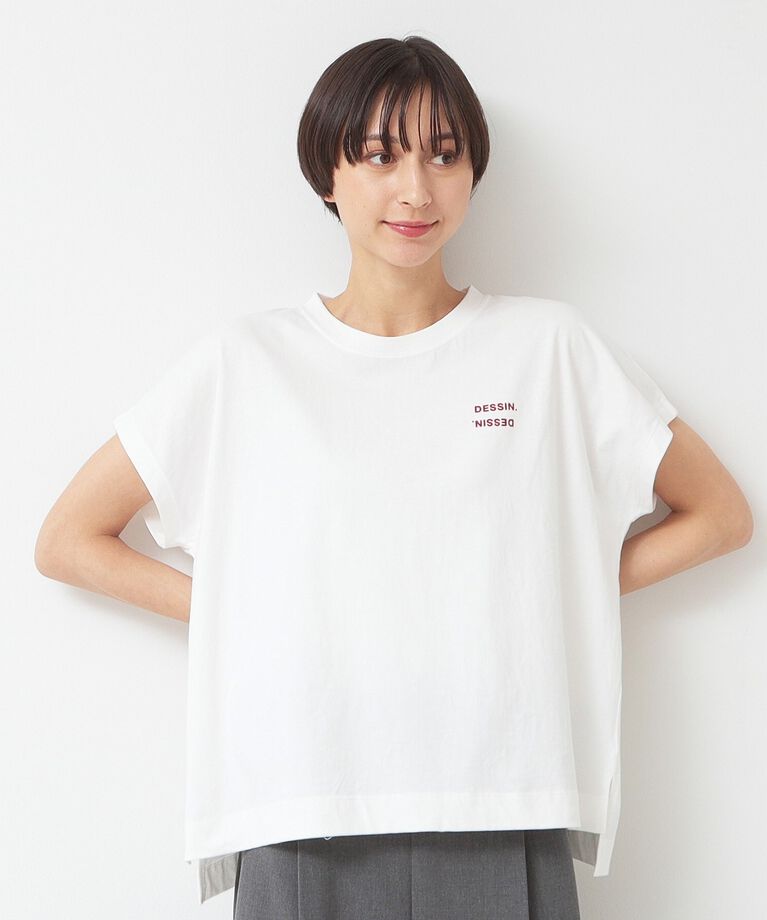 Dessin「フロッキープリントポイントロゴTシャツ（XS～L）」|Tシャツ・カットソー|