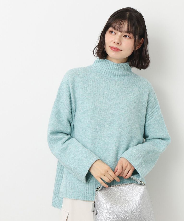 Dessin「【洗える】フェアリーハイネックニット（XS～L）」|ニット・セーター|ﾌﾞﾙｰ(091)