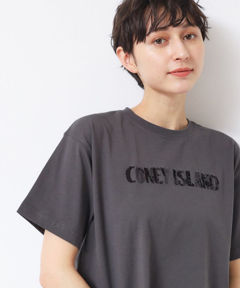 Dessin「【洗える】スパンコールロゴTシャツ（XS～L）」|Tシャツ・カットソー|