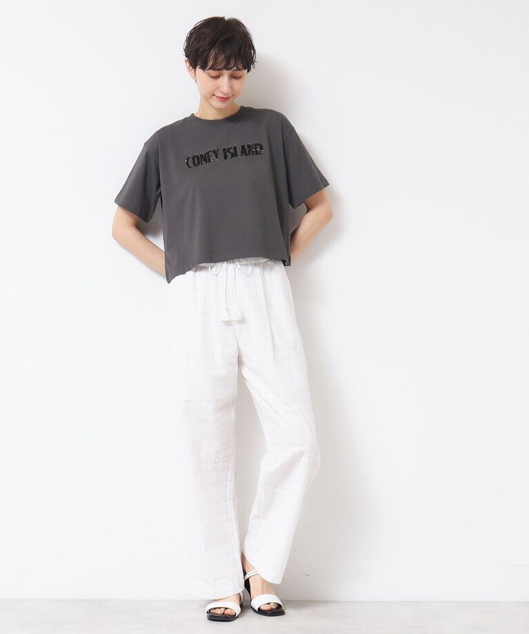 Dessin「【洗える】スパンコールロゴTシャツ（XS～L）」|Tシャツ・カットソー|