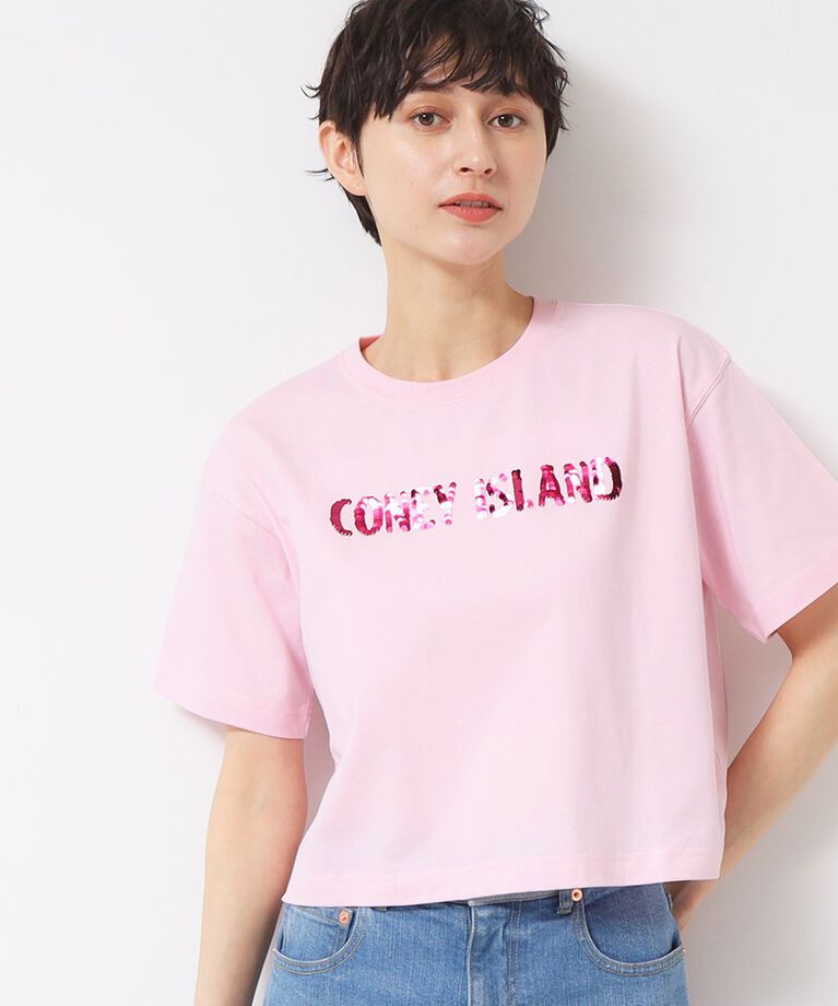 Dessin「【洗える】スパンコールロゴTシャツ（XS～L）」|Tシャツ・カットソー|
