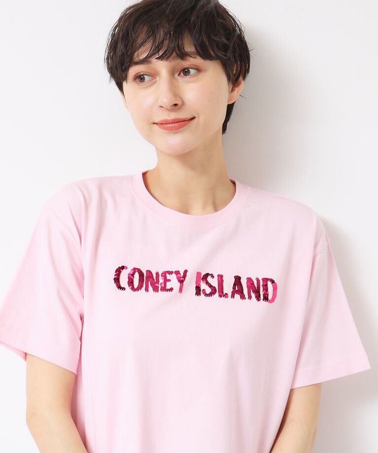 Dessin「【洗える】スパンコールロゴTシャツ（XS～L）」|Tシャツ・カットソー|ピンク(071)