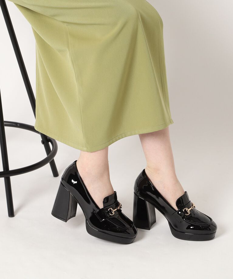 ESPERANZA「厚底ヒールアップローファー 24SS」|パンプス|