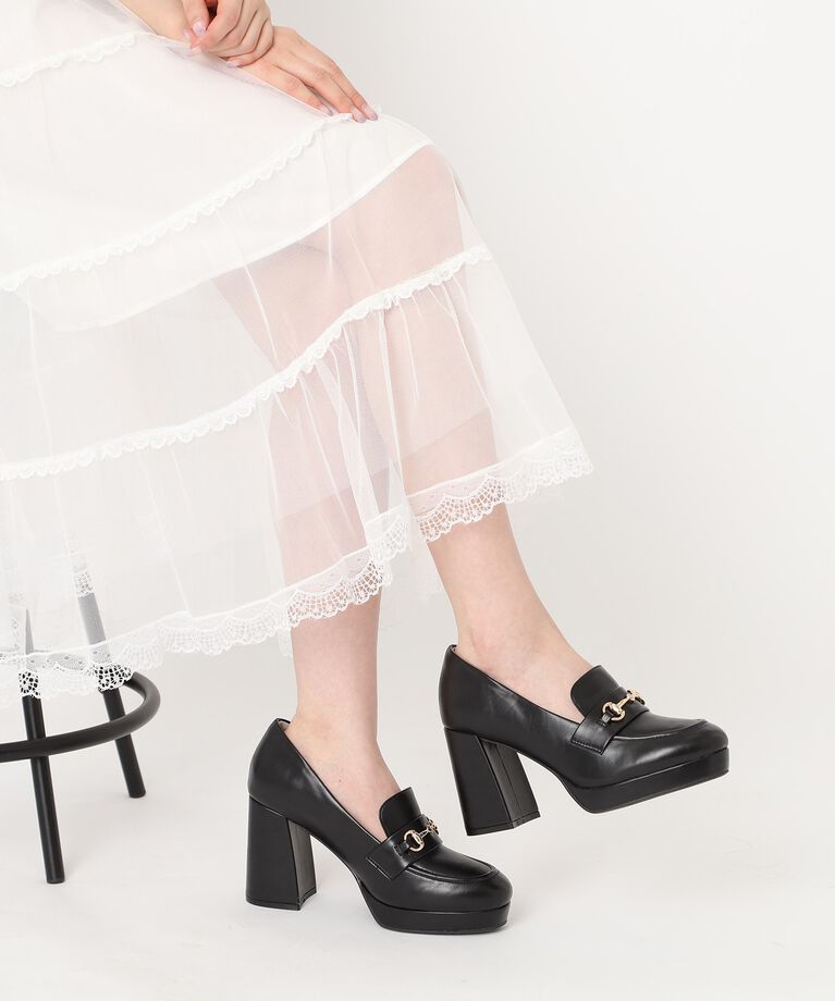 ESPERANZA「厚底ヒールアップローファー 24SS」|パンプス|