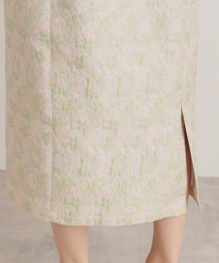 SunaUna「【トレンド／コクーン】小花ジャカードワンピース」|ワンピース|