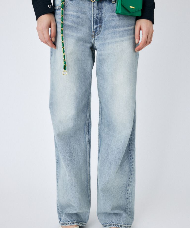 MOUSSY「90S LOWRISE LOOSE STRAIGHT」|デニム|L/BLU1