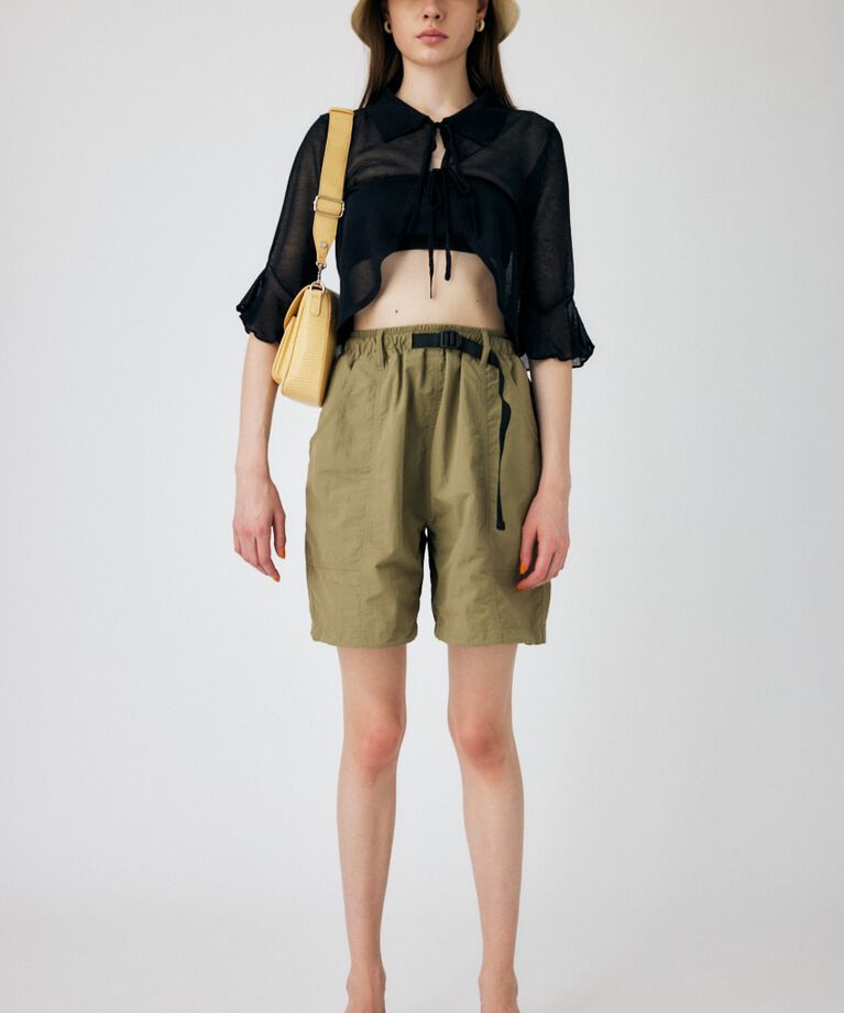 MOUSSY「SHORT SHIRT ボレロ」|シャツ・ブラウス|BLK