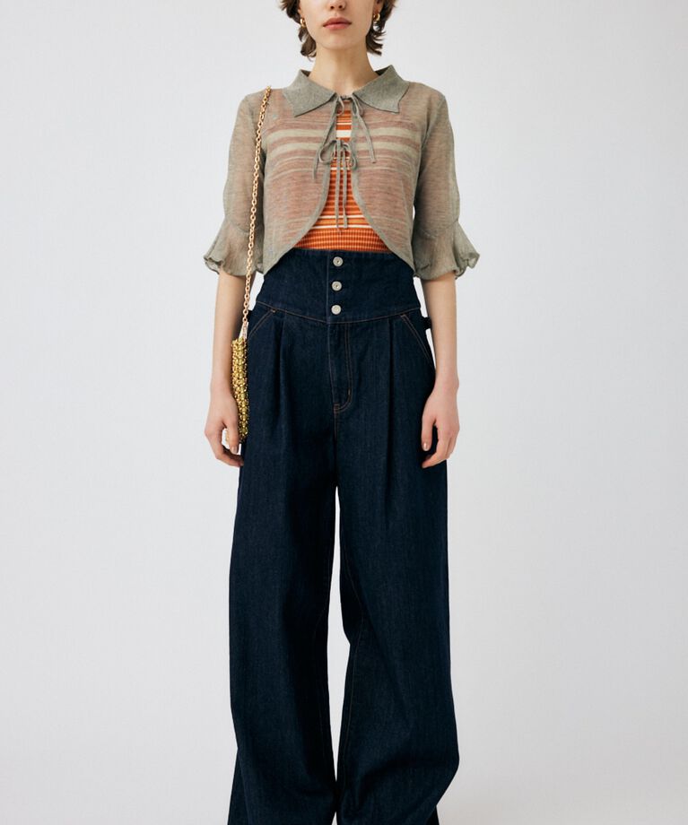 MOUSSY「SHORT SHIRT ボレロ」|シャツ・ブラウス|GRY