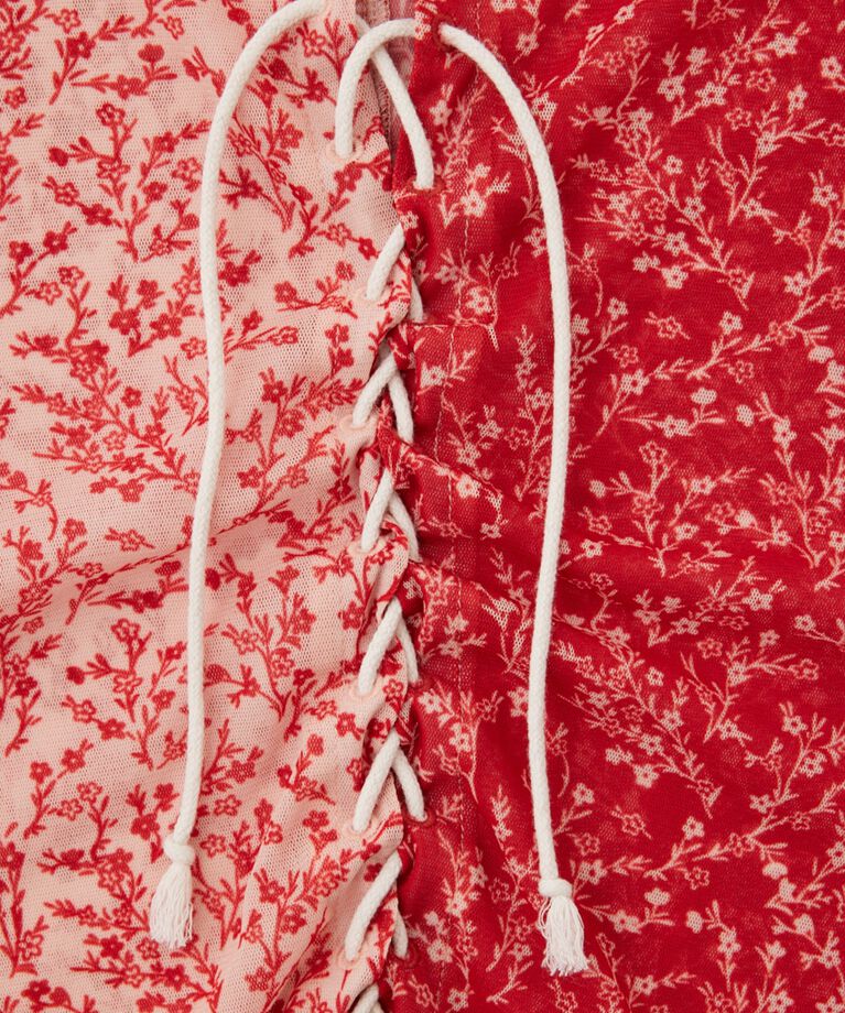 MOUSSY「ASYMMETRIC COLOR LACE UP トップス」|Tシャツ・カットソー|