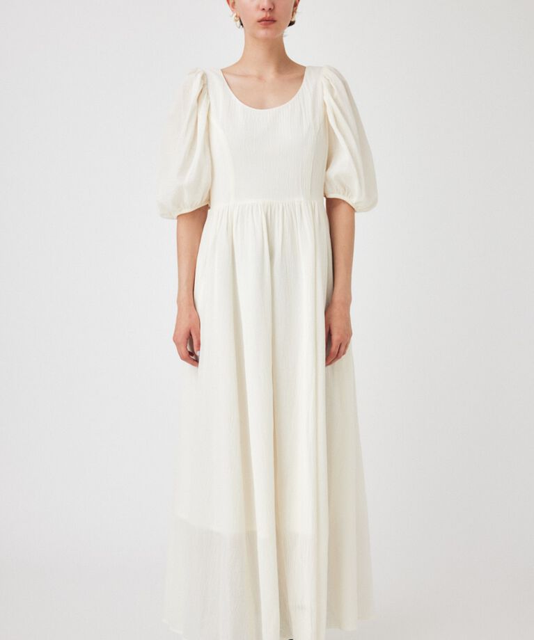 MOUSSY「PUFF SLEEVE CRAPE ドレス」|ワンピース|