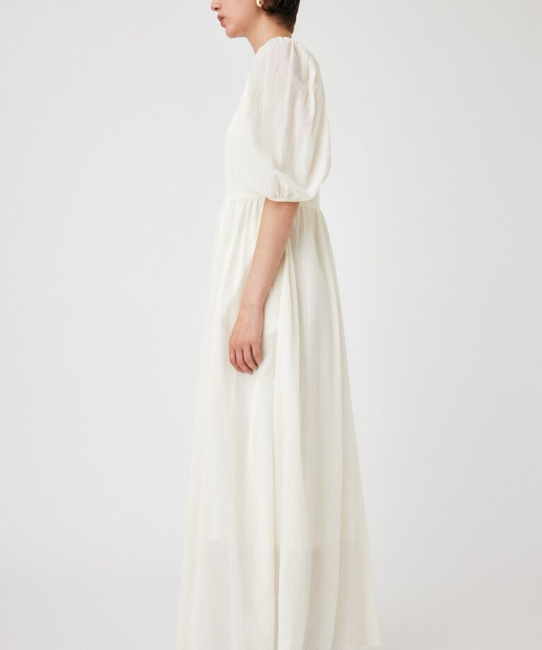 MOUSSY「PUFF SLEEVE CRAPE ドレス」|ワンピース|