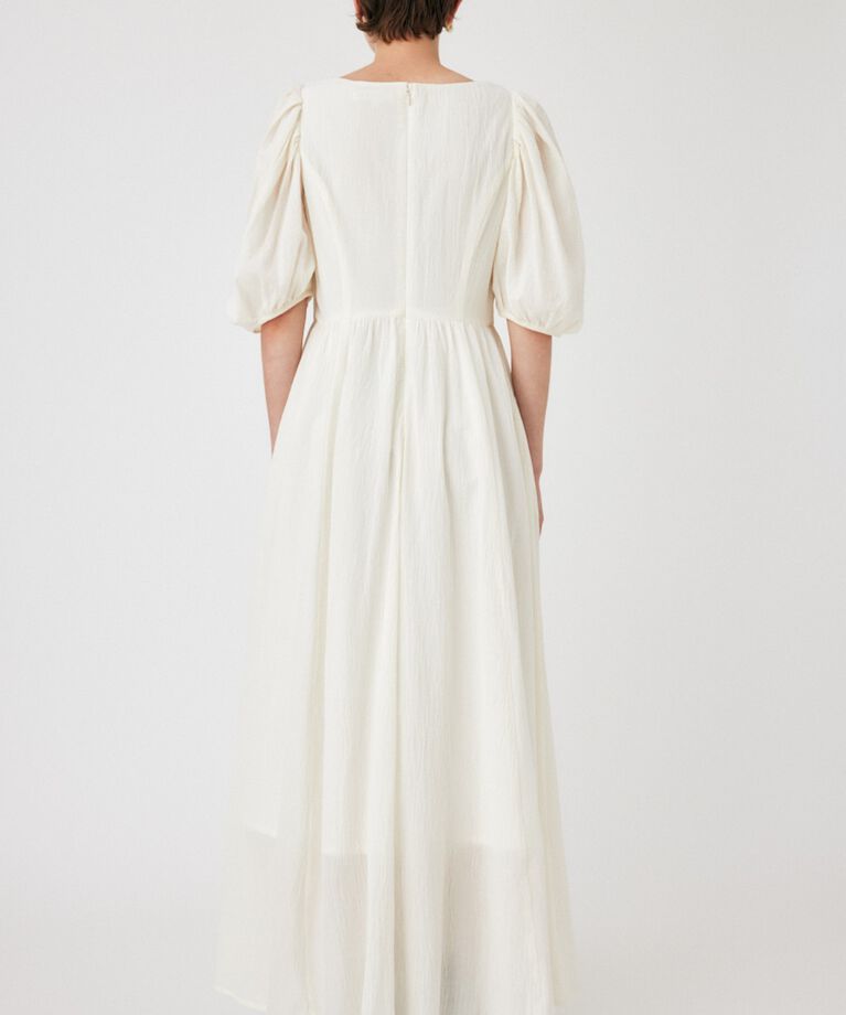 MOUSSY「PUFF SLEEVE CRAPE ドレス」|ワンピース|