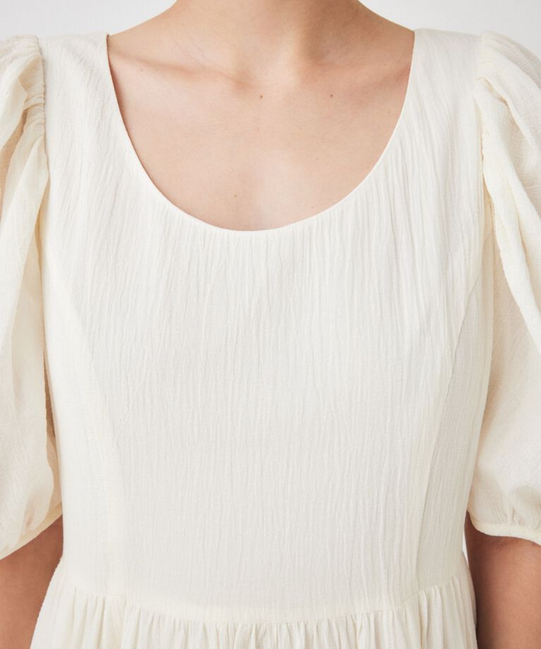 MOUSSY「PUFF SLEEVE CRAPE ドレス」|ワンピース|