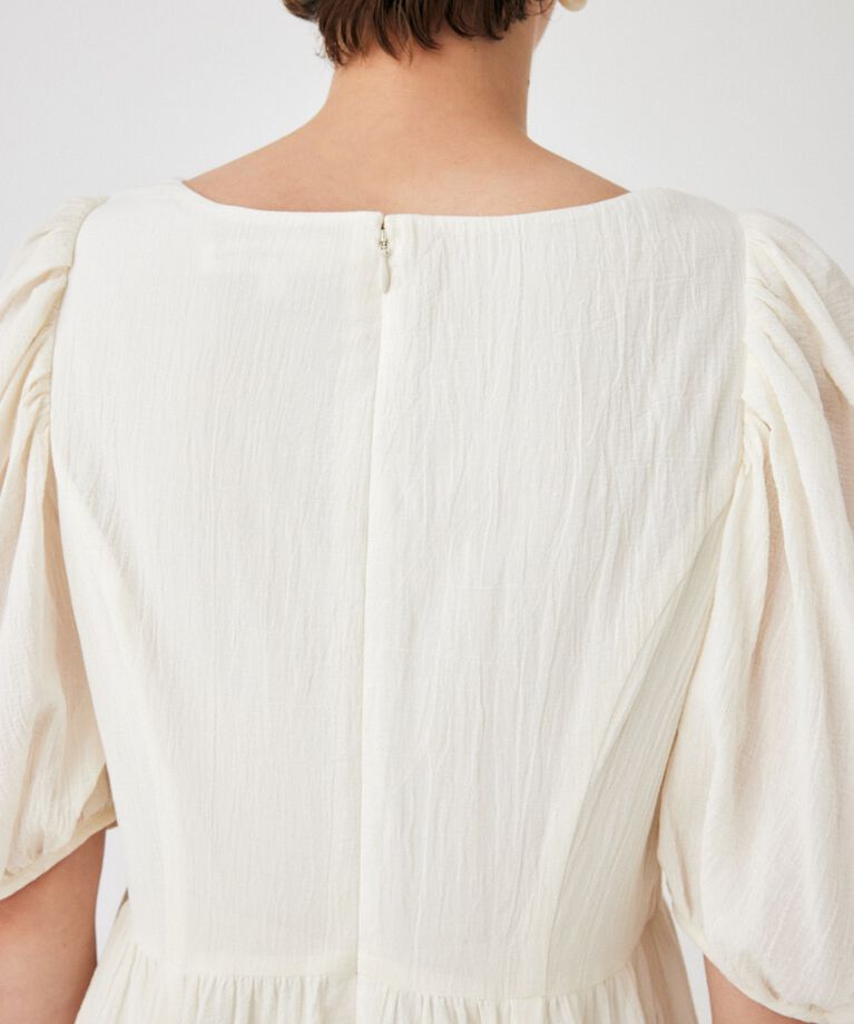 MOUSSY「PUFF SLEEVE CRAPE ドレス」|ワンピース|