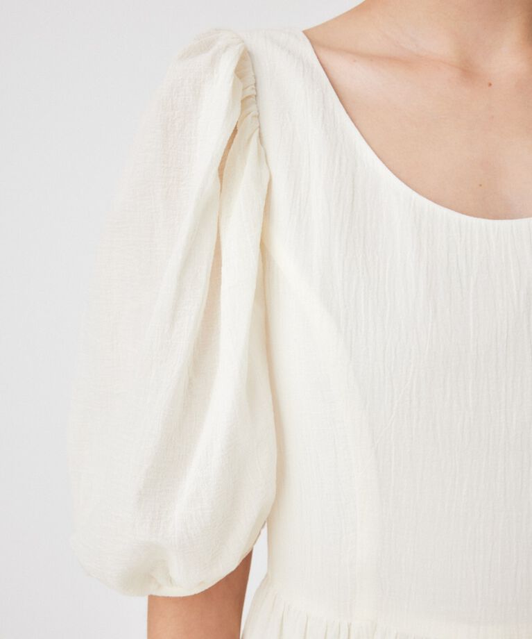 MOUSSY「PUFF SLEEVE CRAPE ドレス」|ワンピース|